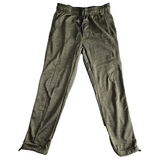 AND1 Pants Men's M Hunter Green Baggy Sweat Fleece Jogger Lounge Stretch Y2K - Picture 1 of 16